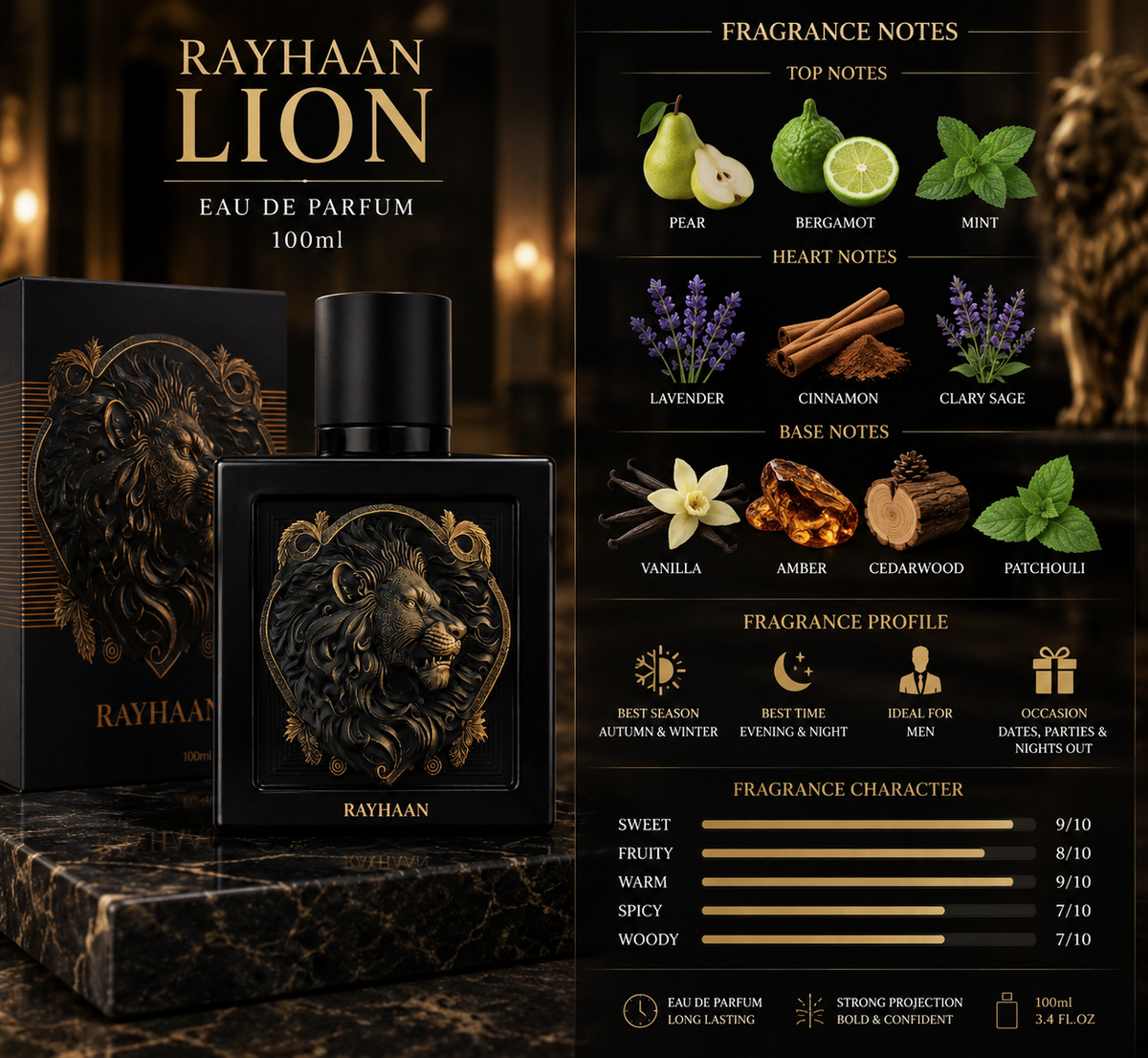 Rayhaan lion scent details